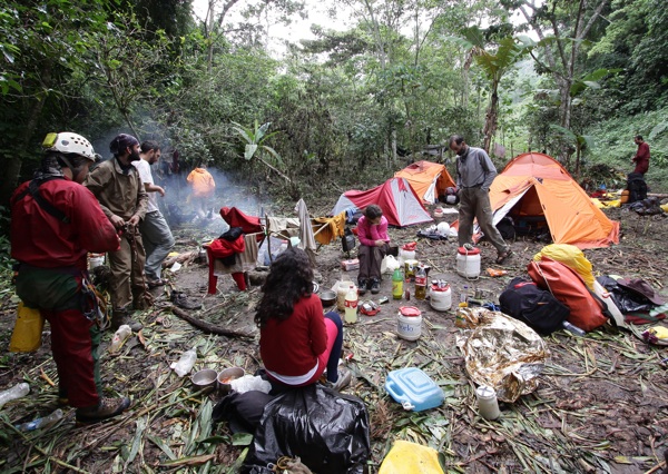 Il campo del Sumidero Puercoespin (foto P. Porcu)